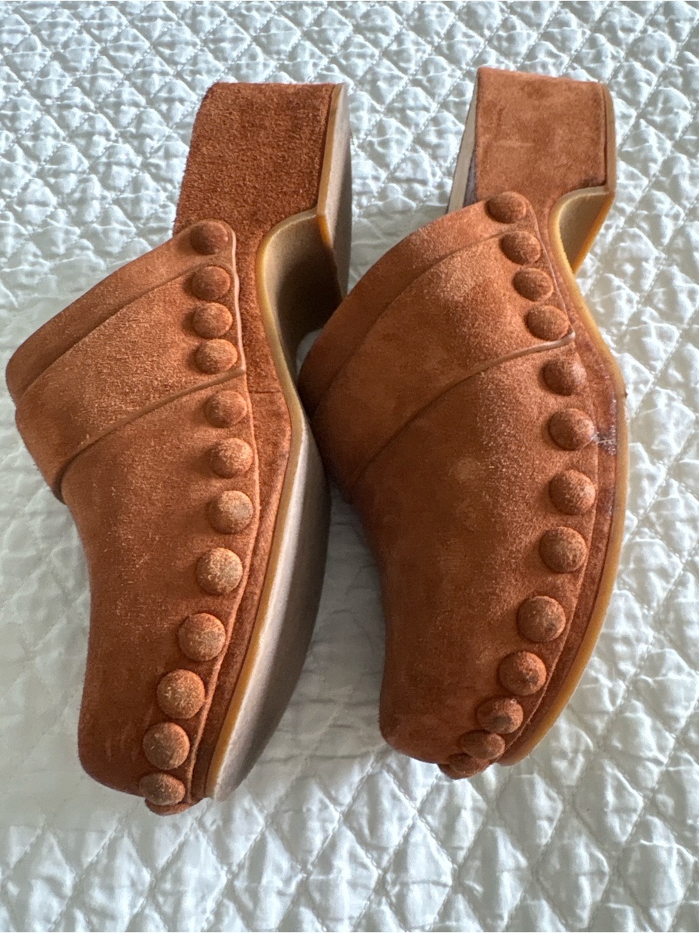 Chloe Joy Suede Clogs in Brown size 35 - Picture 6 of 10